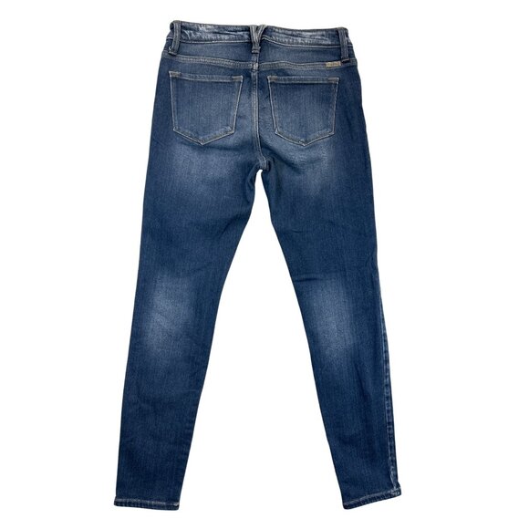 KanCan Jeans Womens 5/26‎ Blue Denim Mid-Rise Skinny Dark Wash Button Fly - Picture 2 of 8